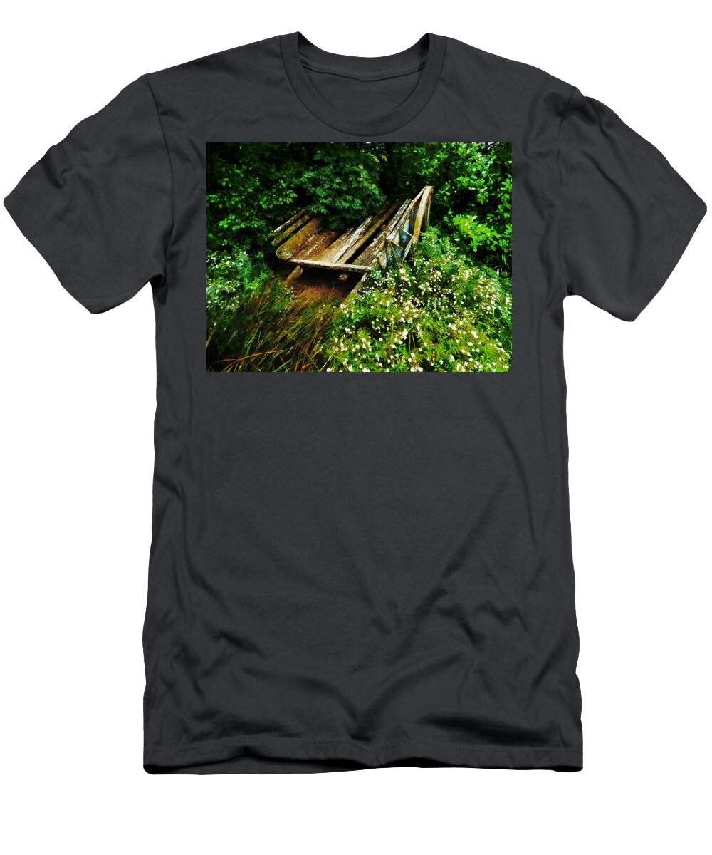 Meadow T-Shirt featuring the photograph The Hay Cart by Steve Taylor