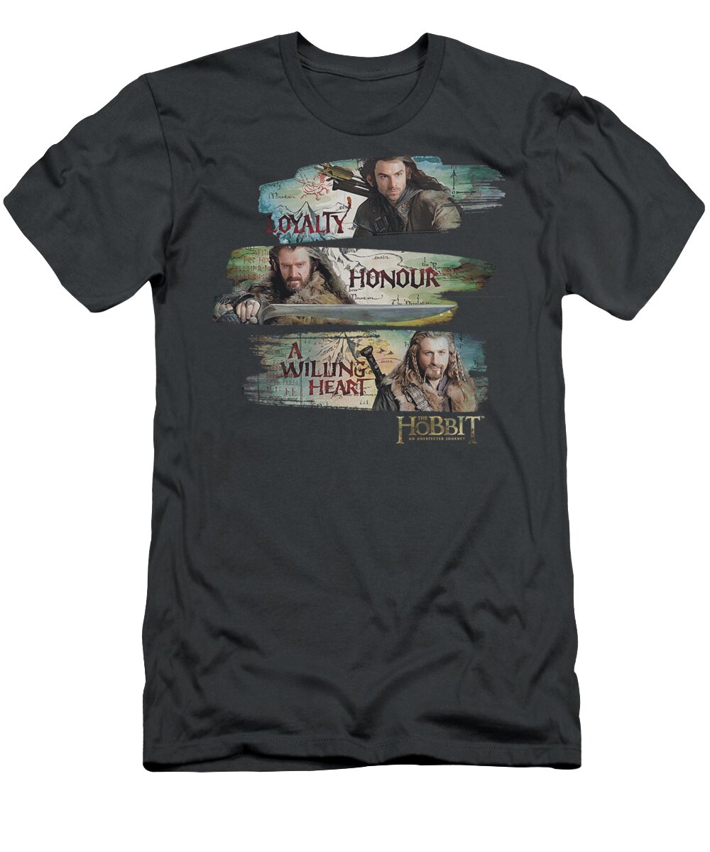 The Hobbit T-Shirt featuring the digital art The Hobbit - Loyalty And Honour by Brand A
