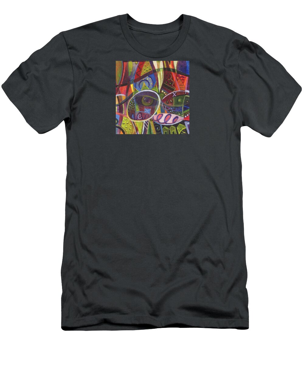 Abstract T-Shirt featuring the painting The Joy of Design X by Helena Tiainen