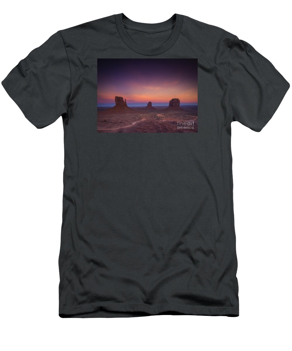 Landscape T-Shirt featuring the photograph The last of daylight by Marco Crupi