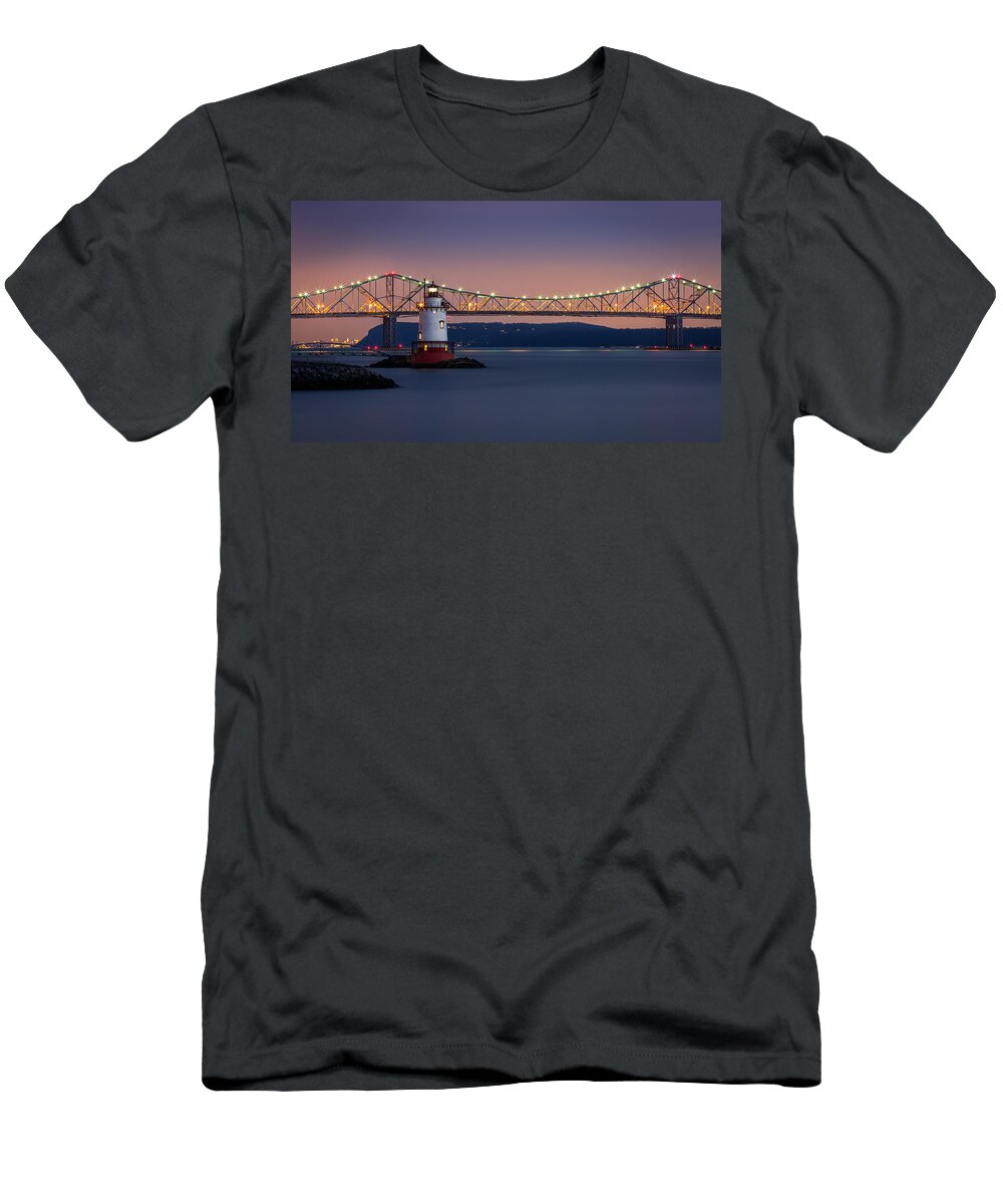 16:9 T-Shirt featuring the photograph The Little White Lighthouse by Mihai Andritoiu