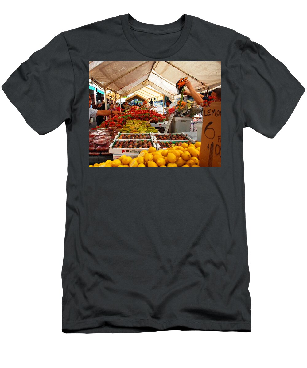 Fruit T-Shirt featuring the photograph The Market by Norma Brock