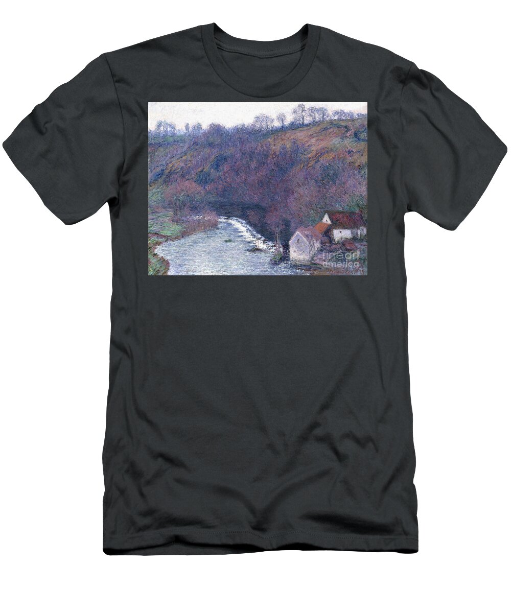 Monet T-Shirt featuring the painting The Mill at Vervy by Claude Monet