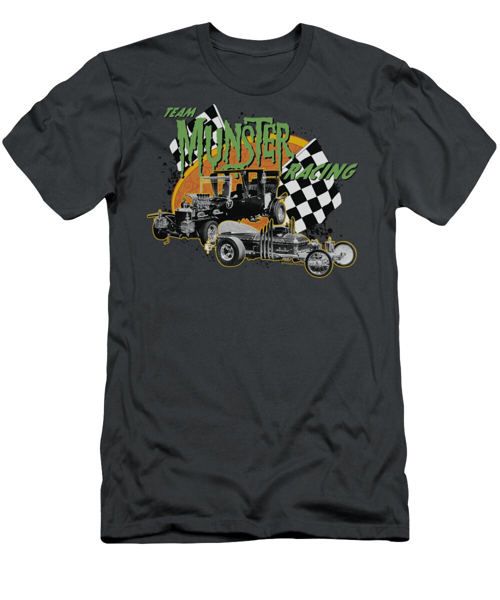 The Munsters T-Shirt featuring the digital art The Munsters - Munster Racing by Brand A