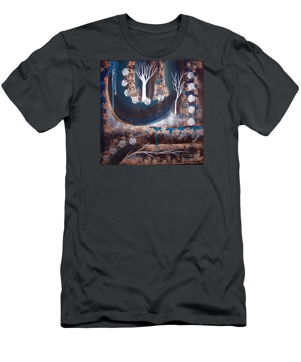 Abstract T-Shirt featuring the painting The Path of Life by Jean Fry