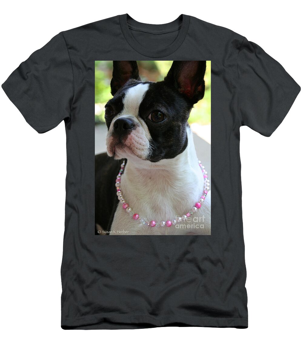 Animal T-Shirt featuring the photograph The Pink Pearl Necklace by Susan Herber