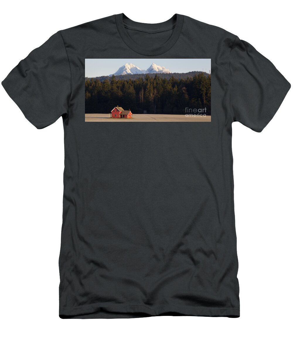 Red T-Shirt featuring the photograph The Red House by Chris Dutton