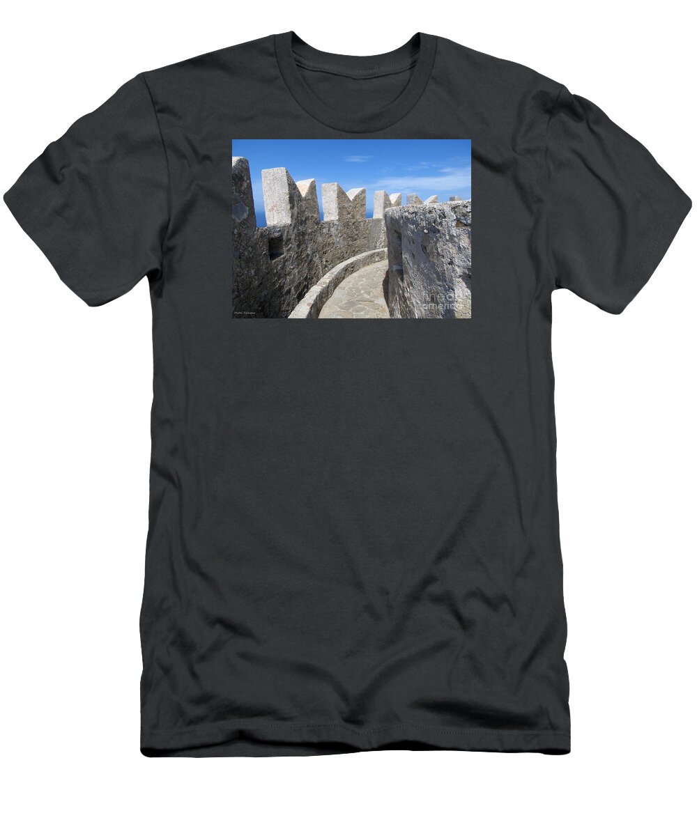 Clouds T-Shirt featuring the photograph The rocks and the path by Ramona Matei