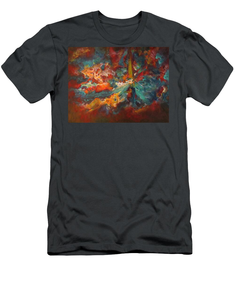 Abstract T-Shirt featuring the painting The Source by Soraya Silvestri