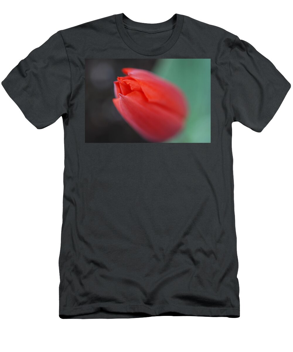 Tulip T-Shirt featuring the photograph The Tip of the Tulip by Kathy Paynter