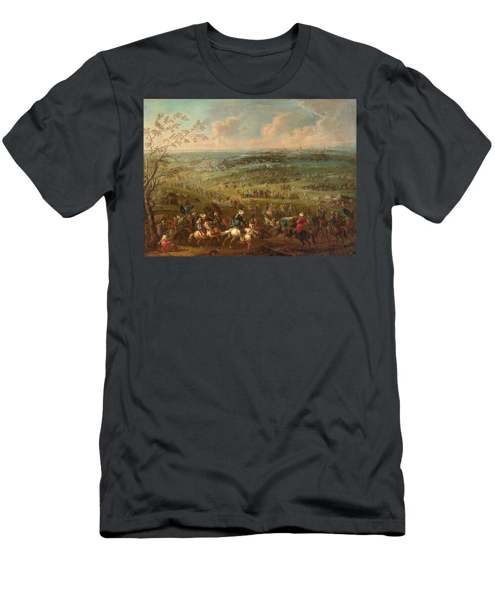 August Querfurt T-Shirt featuring the painting The Turkish siege of Vienna by August Querfurt