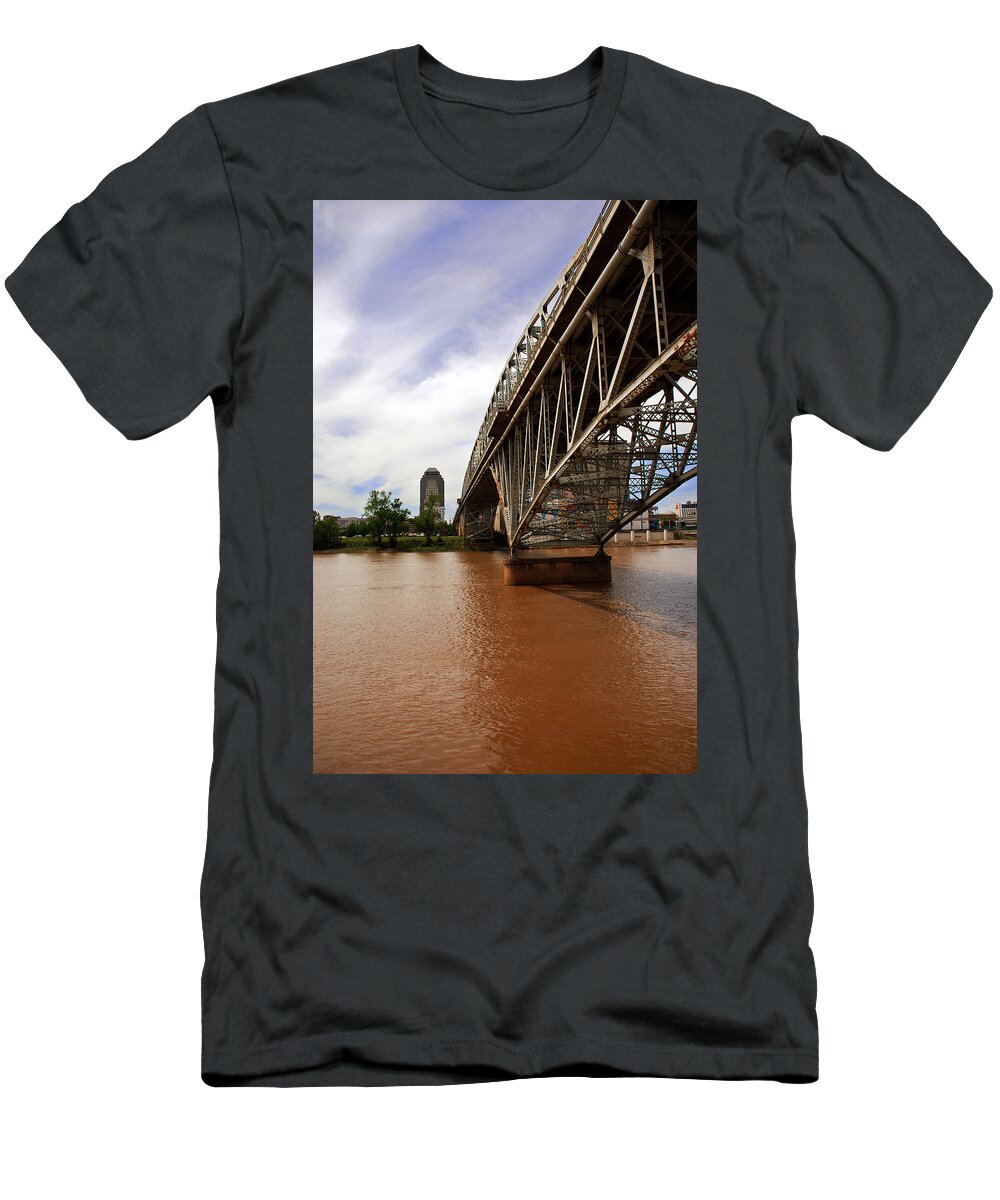 Shreveport T-Shirt featuring the photograph They don't call it Red River for nothing by Max Mullins
