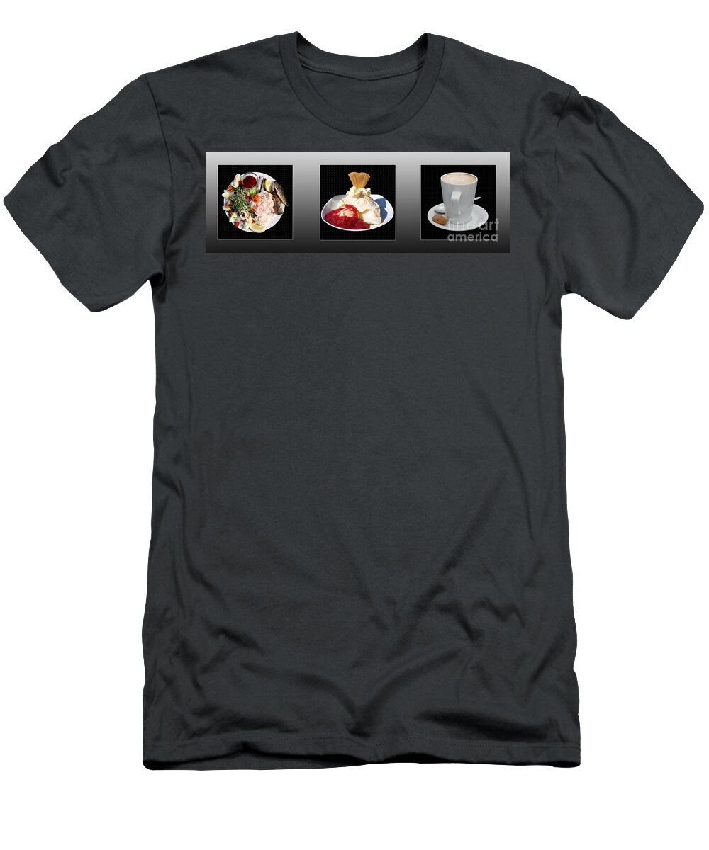 Triptych T-Shirt featuring the photograph Three Course Meal by Terri Waters