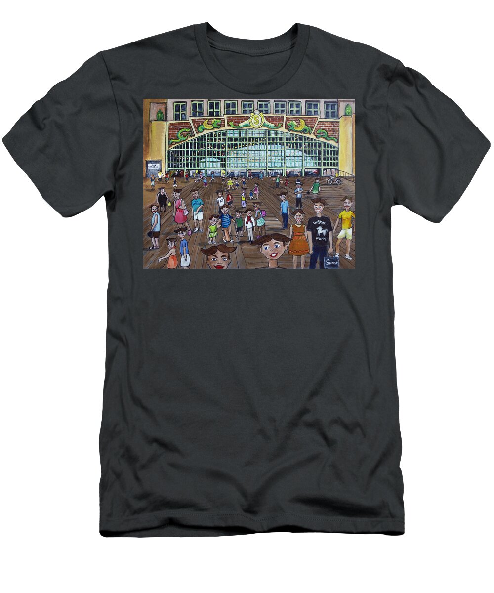Asbury Park T-Shirt featuring the painting Tillie is Everyone by Patricia Arroyo