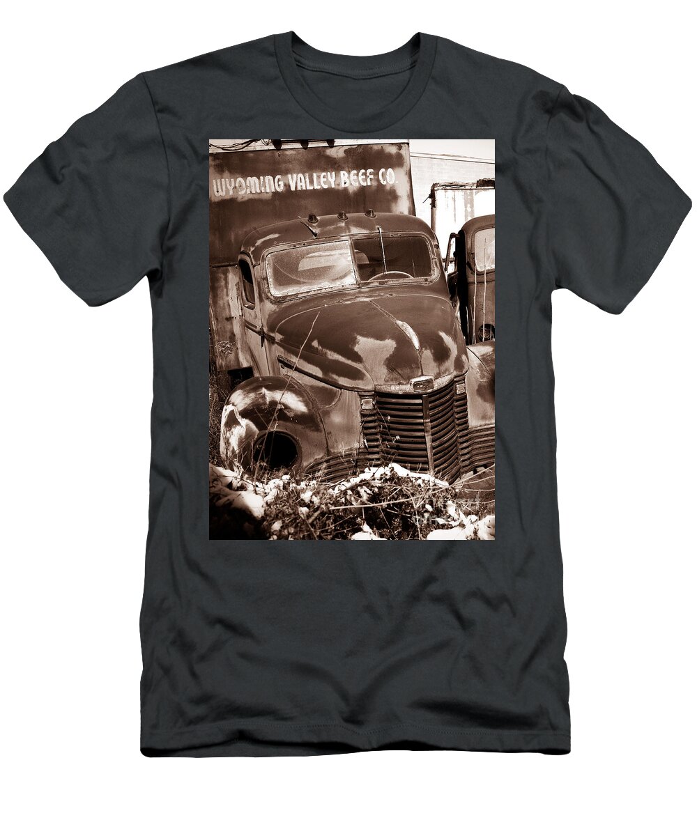  T-Shirt featuring the photograph Time Traveler Pennsylvania Ave Wilkes Barre PA by Arthur Miller