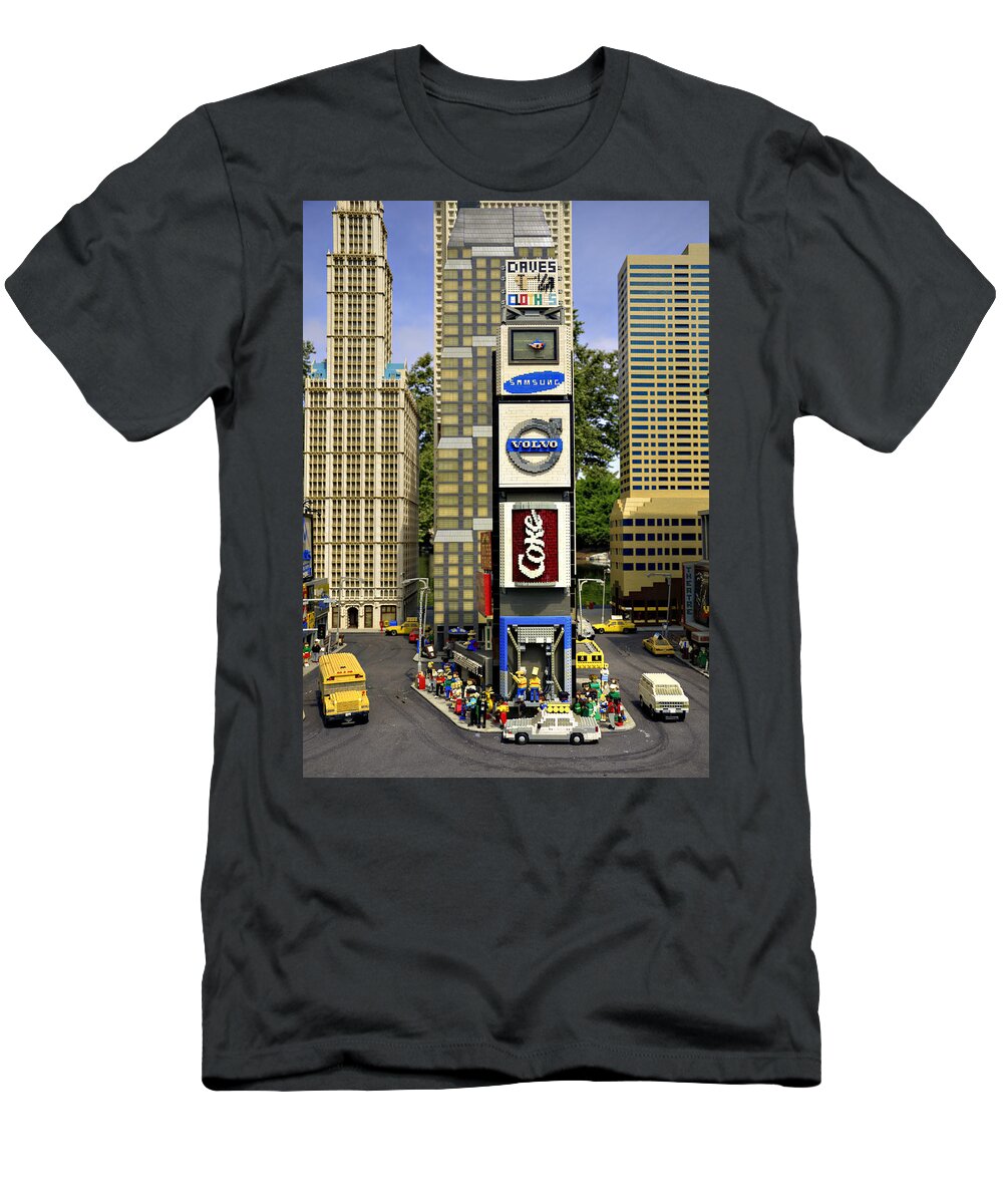 Times T-Shirt featuring the photograph Times Square by Ricky Barnard