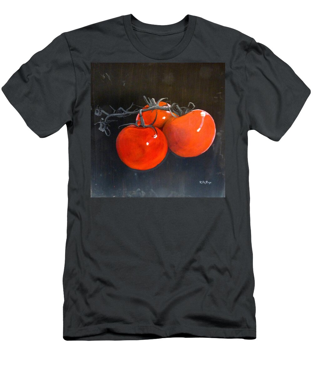 Tomatoes T-Shirt featuring the painting Tomatoes by Richard Le Page