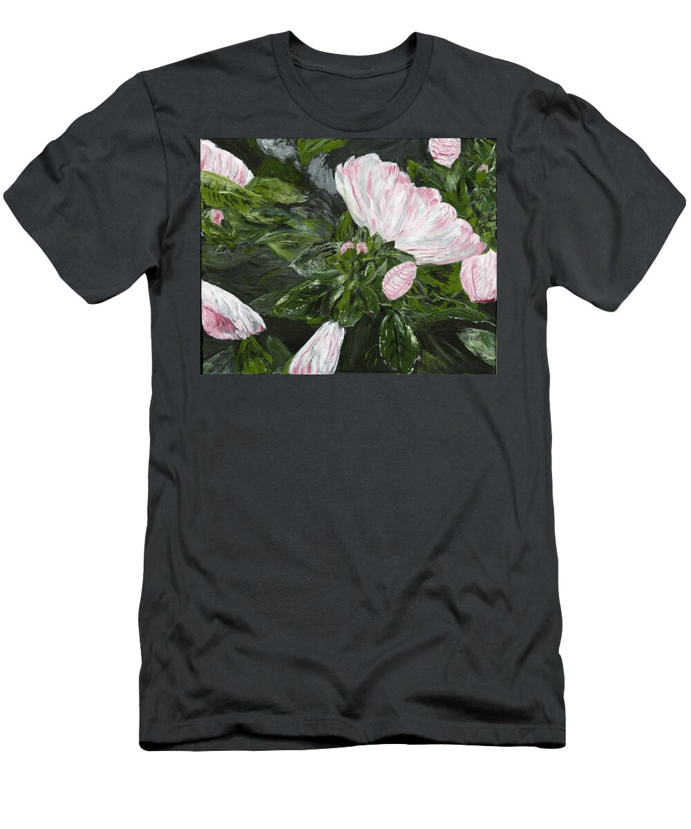 Hibiscus T-Shirt featuring the painting Tomorrow's Promise by Alice Faber
