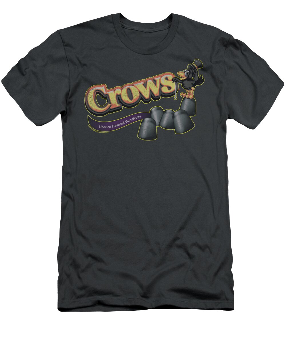 Tootsie Roll T-Shirt featuring the digital art Tootise Roll - Crows by Brand A