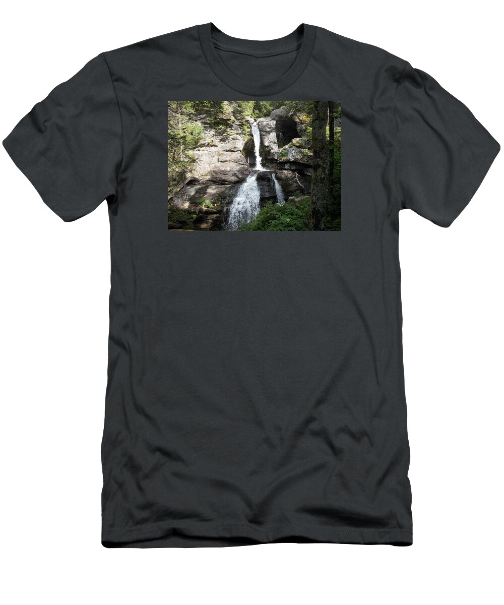 Falls T-Shirt featuring the photograph Top of Kent Falls by Nina Kindred