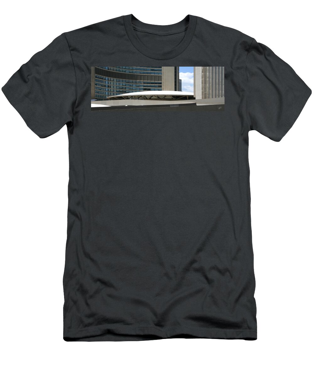 Architectural Detail T-Shirt featuring the photograph Toronto Silhouettes V by Ben and Raisa Gertsberg