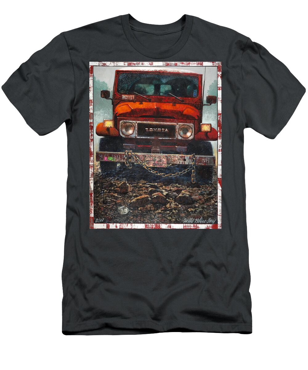 Toyota T-Shirt featuring the painting Toyota by Blue Sky