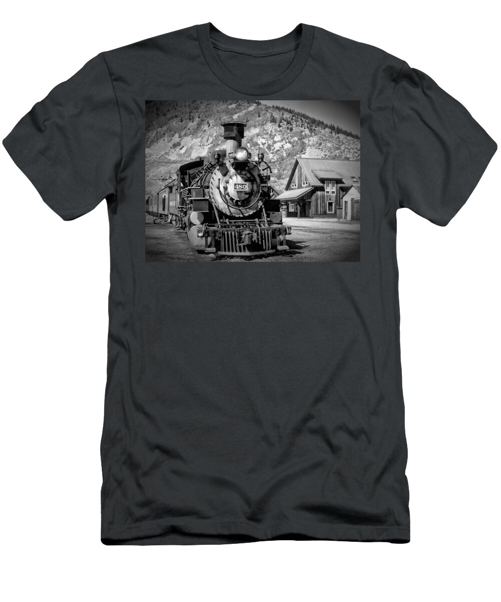 Home T-Shirt featuring the photograph Train 480 by Richard Gehlbach
