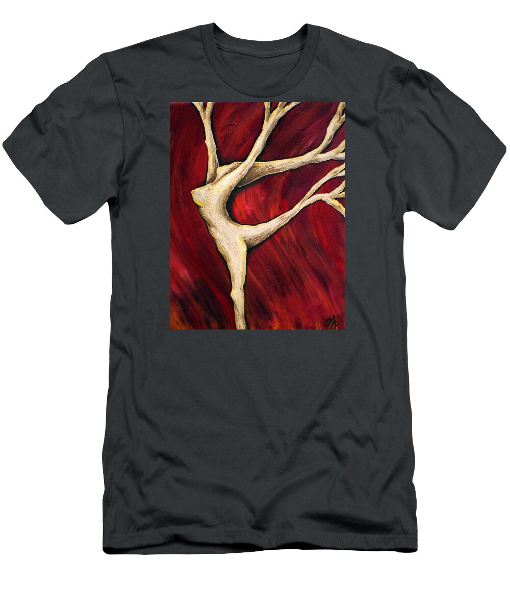 Tree T-Shirt featuring the painting Tree Spirit by Meganne Peck