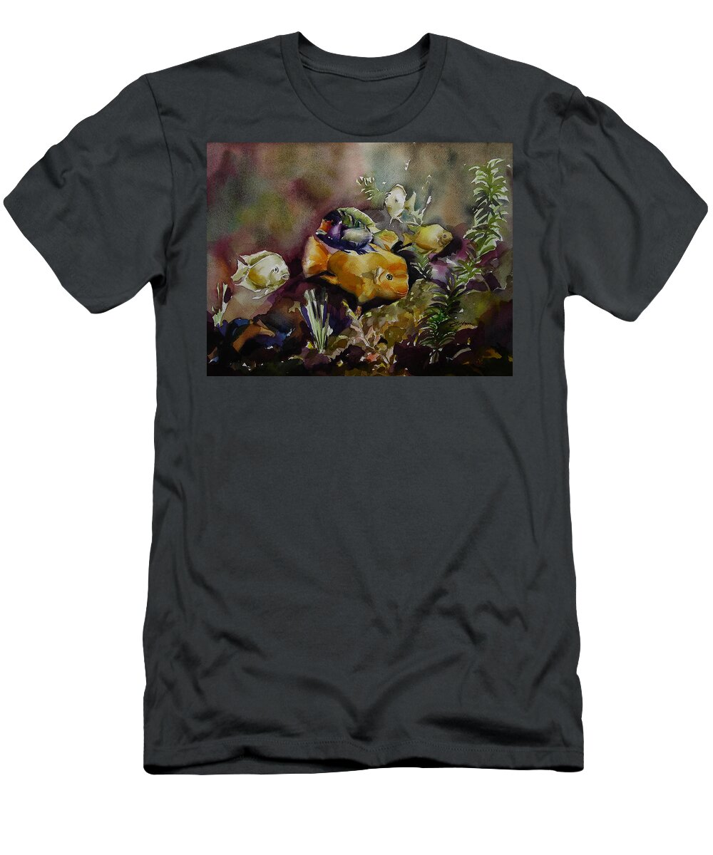 Art T-Shirt featuring the painting Tropical Fish by Julianne Felton