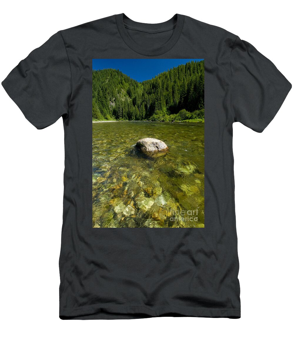 Nature T-Shirt featuring the photograph Trout Stream, Kelly Creek by William H. Mullins