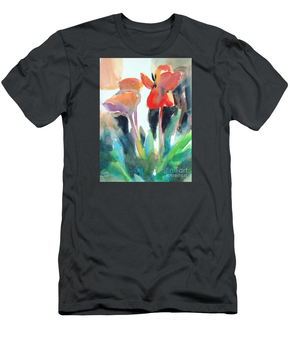 Painting T-Shirt featuring the painting Tulips Together by Kathy Braud