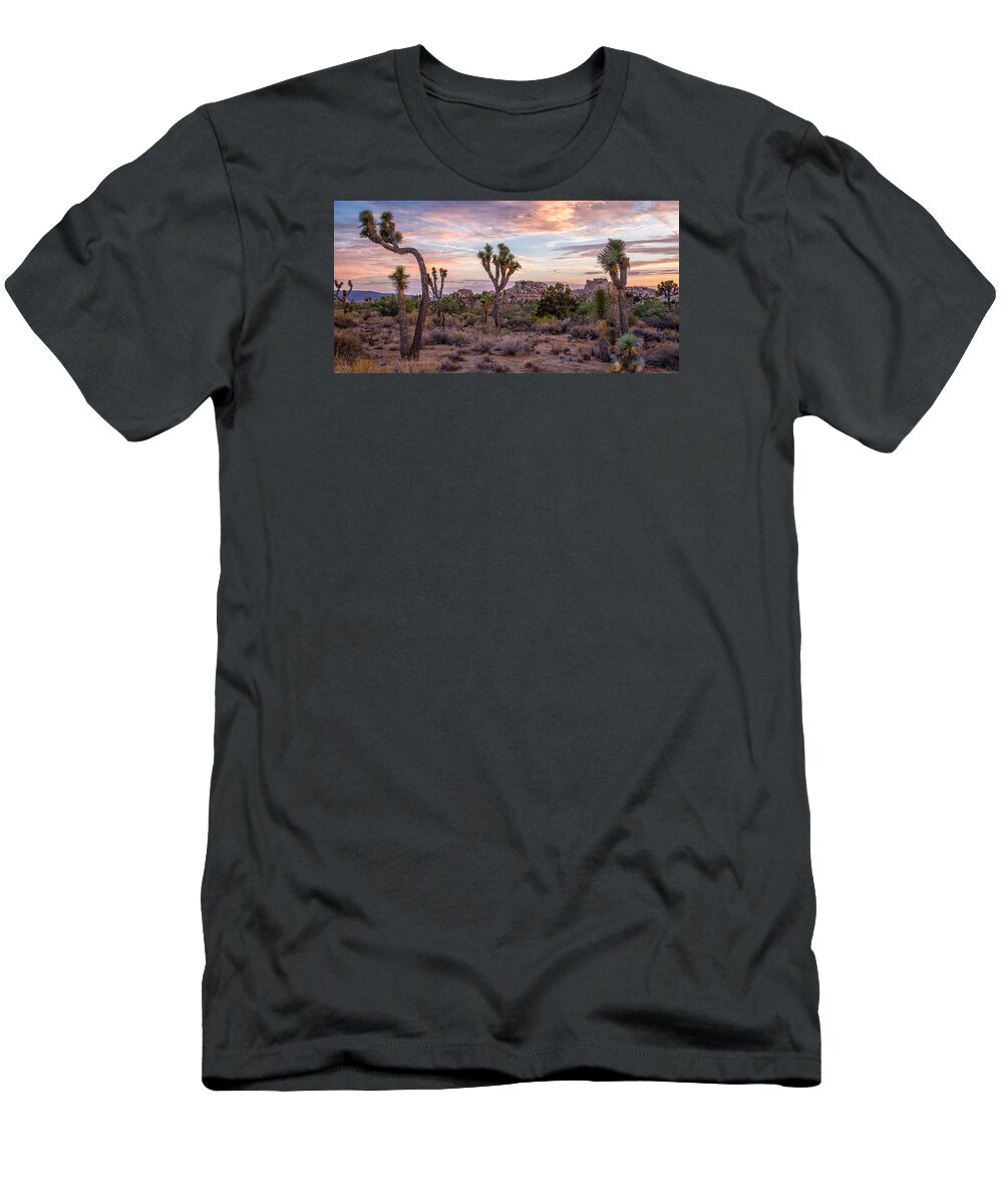 Big Sky T-Shirt featuring the photograph Twilight comes to Joshua Tree by Peter Tellone