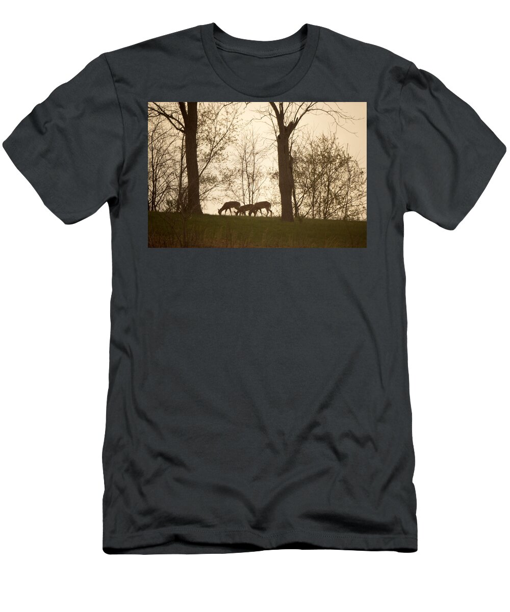Bridgeport T-Shirt featuring the photograph Twilight Graze by Howard Tenke