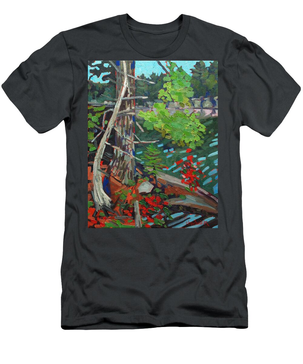 Tree T-Shirt featuring the painting Twisted Island by Phil Chadwick