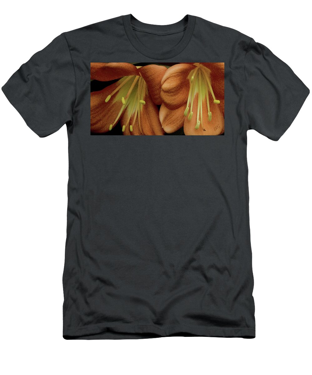 Lily T-Shirt featuring the photograph Two Lilies Closeup by Ben and Raisa Gertsberg