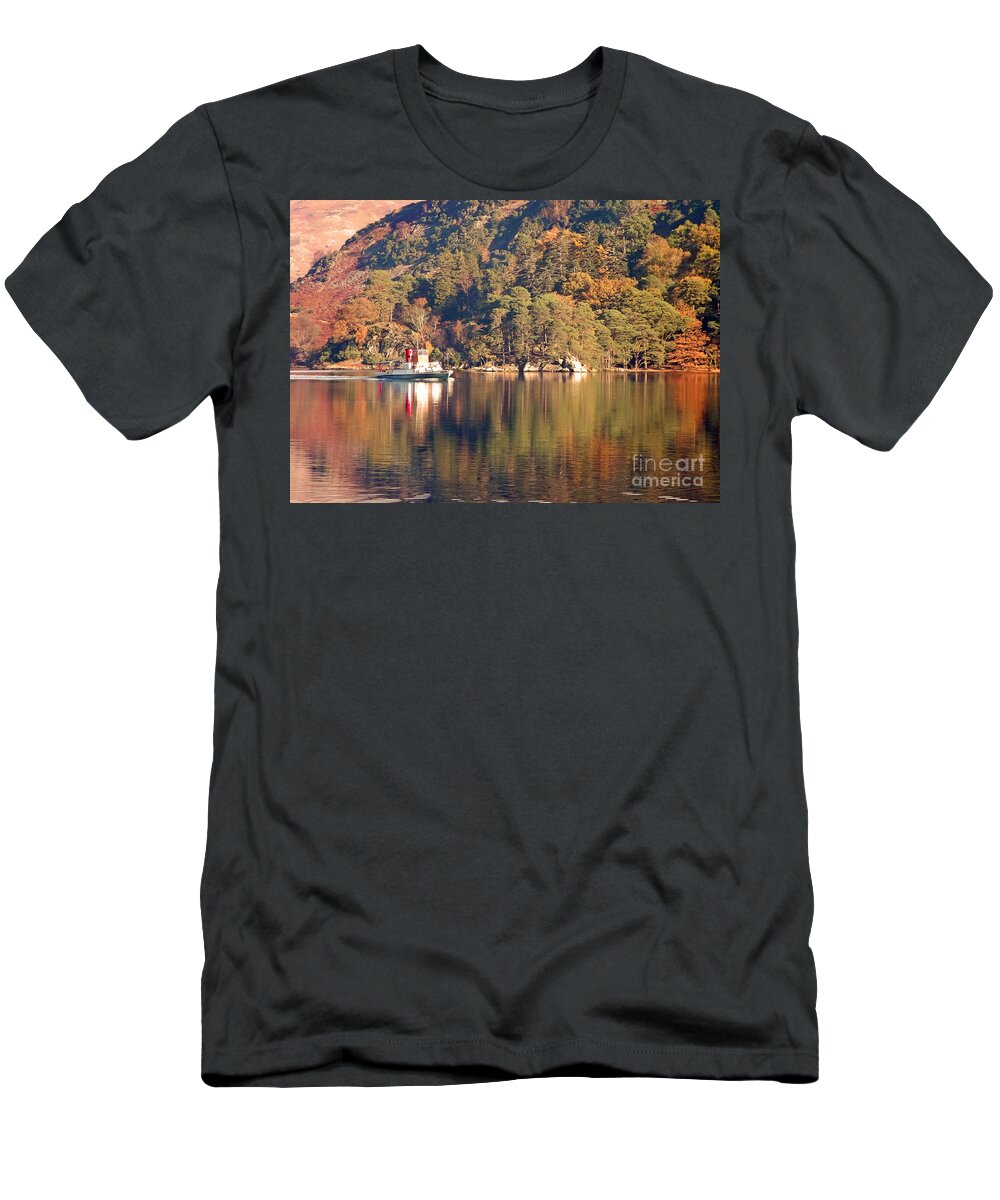 Ullswater T-Shirt featuring the photograph Ullswater steamer by Linsey Williams
