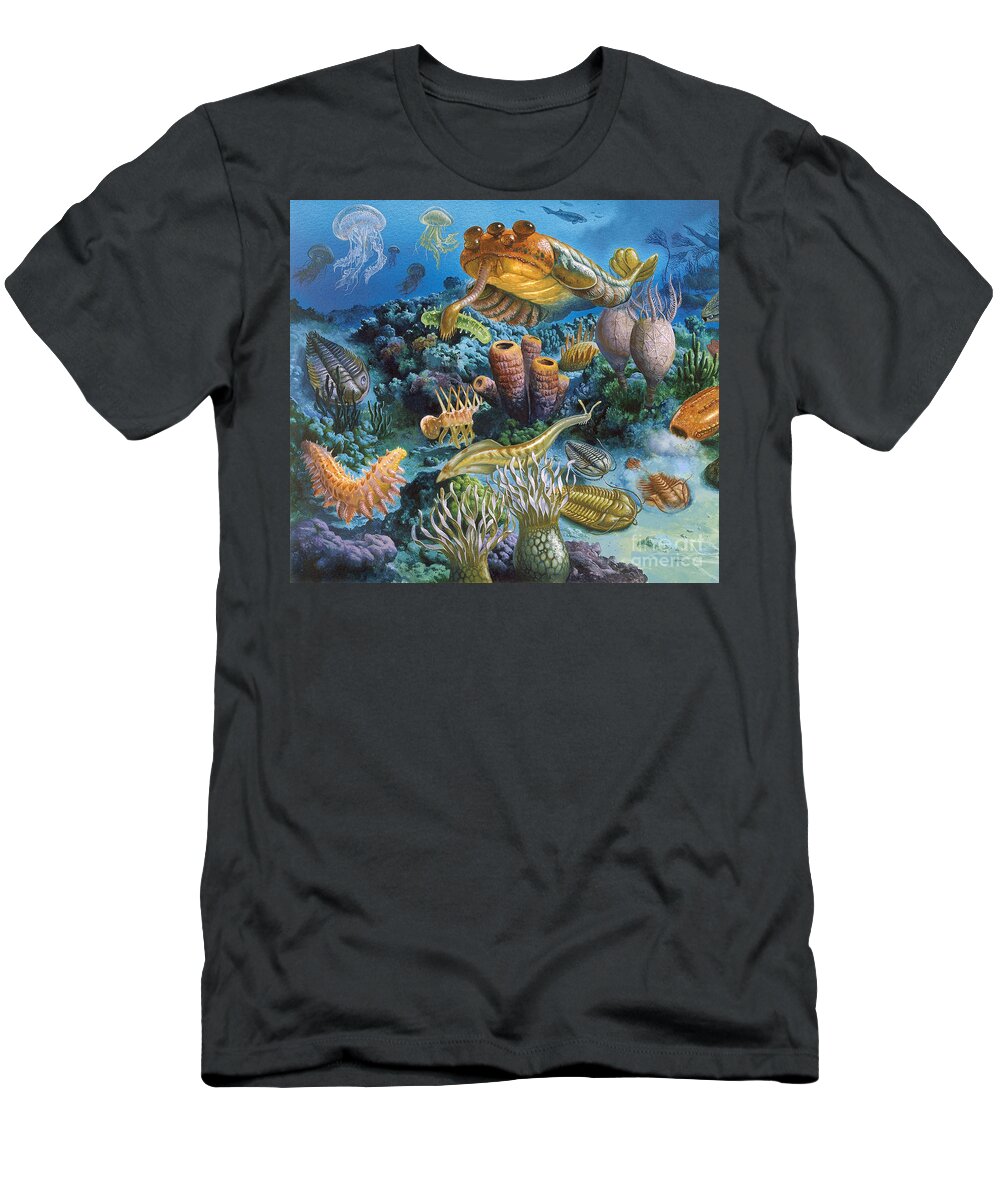 Illustration T-Shirt featuring the photograph Underwater Paleozoic Landscape by Publiphoto