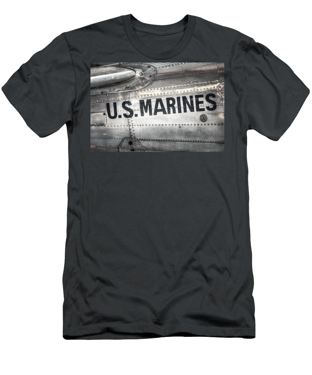 U.s. Marines T-Shirt featuring the photograph United States Marines - Beech C-45H Expeditor by Gary Heller