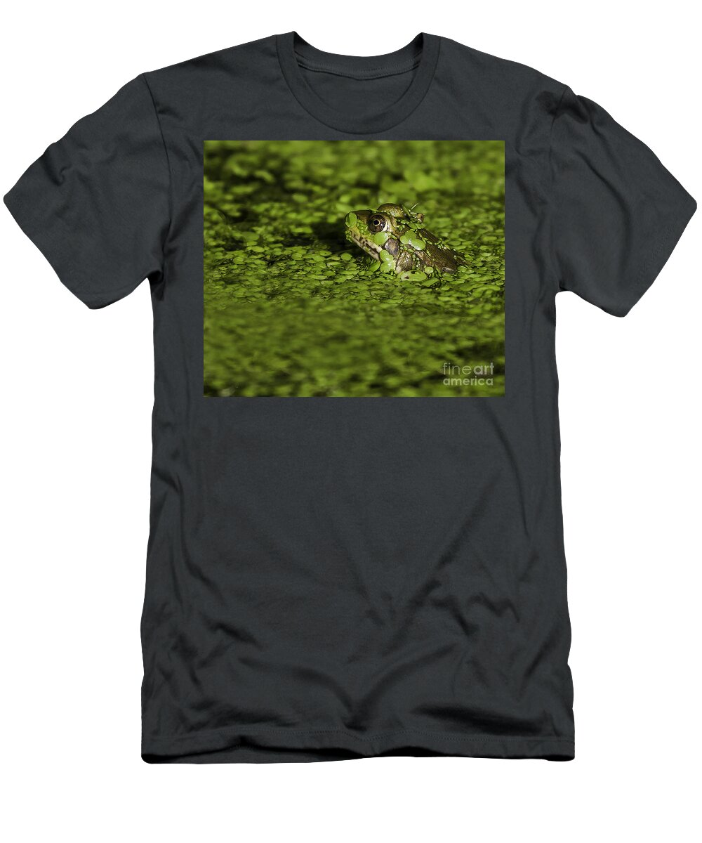 Frog T-Shirt featuring the photograph Up to my Neck by Jan Killian