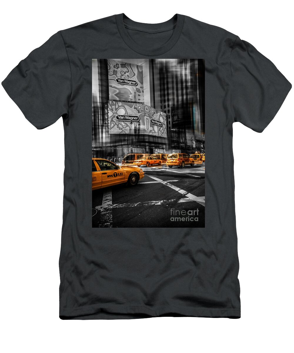 Nyc T-Shirt featuring the photograph Van Wagner - Colorkey by Hannes Cmarits