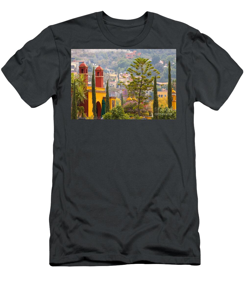 Roof Top Garden T-Shirt featuring the photograph View From A Roof Top Garden by Richard & Ellen Thane