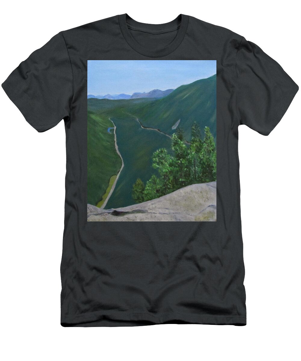 Landscape T-Shirt featuring the painting View from Mount Willard by Linda Feinberg