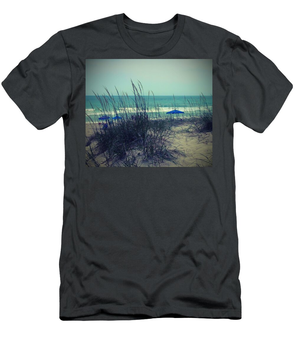 Beach T-Shirt featuring the photograph View Thru the Beach Grass by Cathy Lindsey