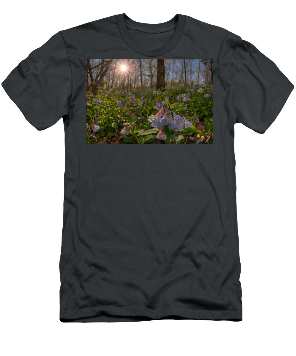 2012 T-Shirt featuring the photograph Virgina Bluebells by Robert Charity