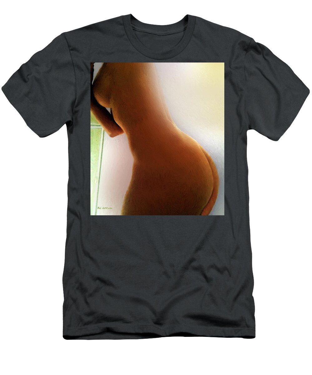 Nude T-Shirt featuring the painting Vision of V by RC DeWinter
