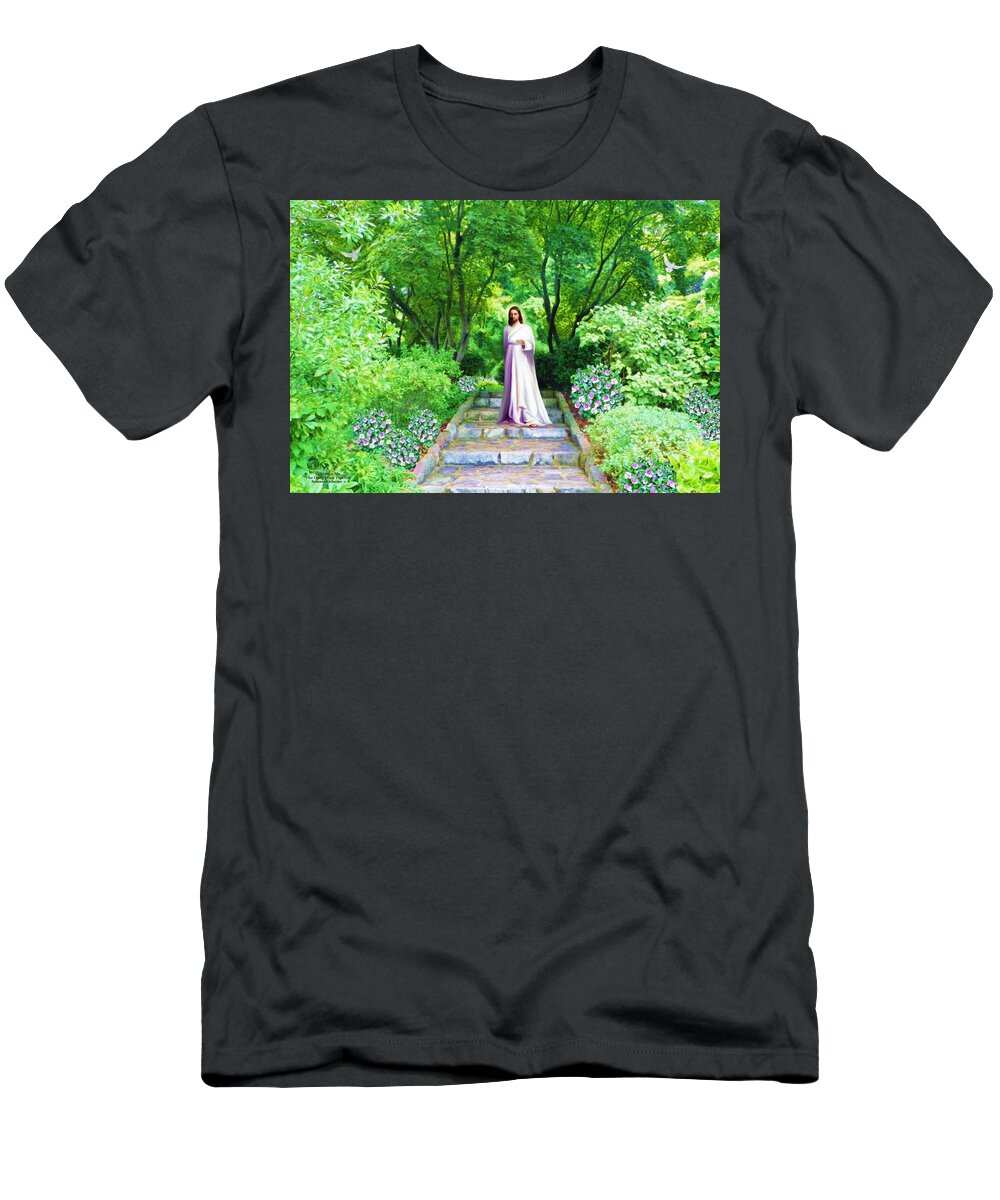 Jesus T-Shirt featuring the painting Waiting For You by Susanna Katherine