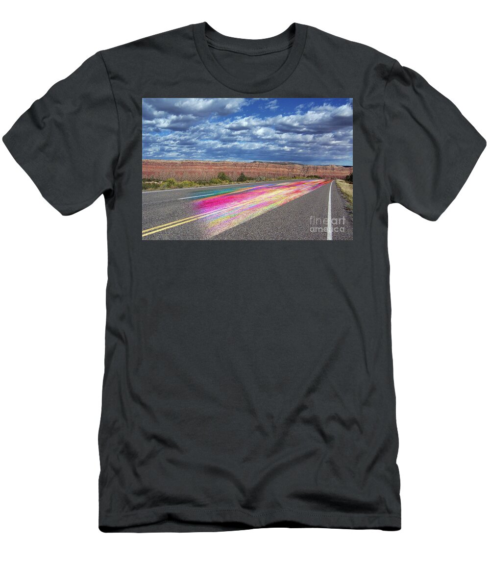 Desert Highway T-Shirt featuring the digital art Walking With God by Margie Chapman