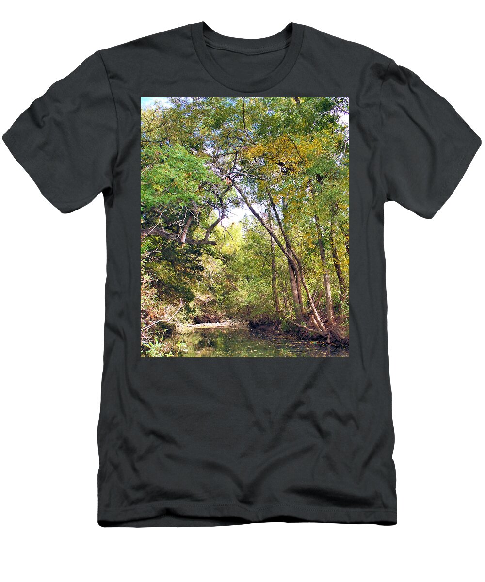 Walnut Creek T-Shirt featuring the painting Walnut Creek by Troy Caperton