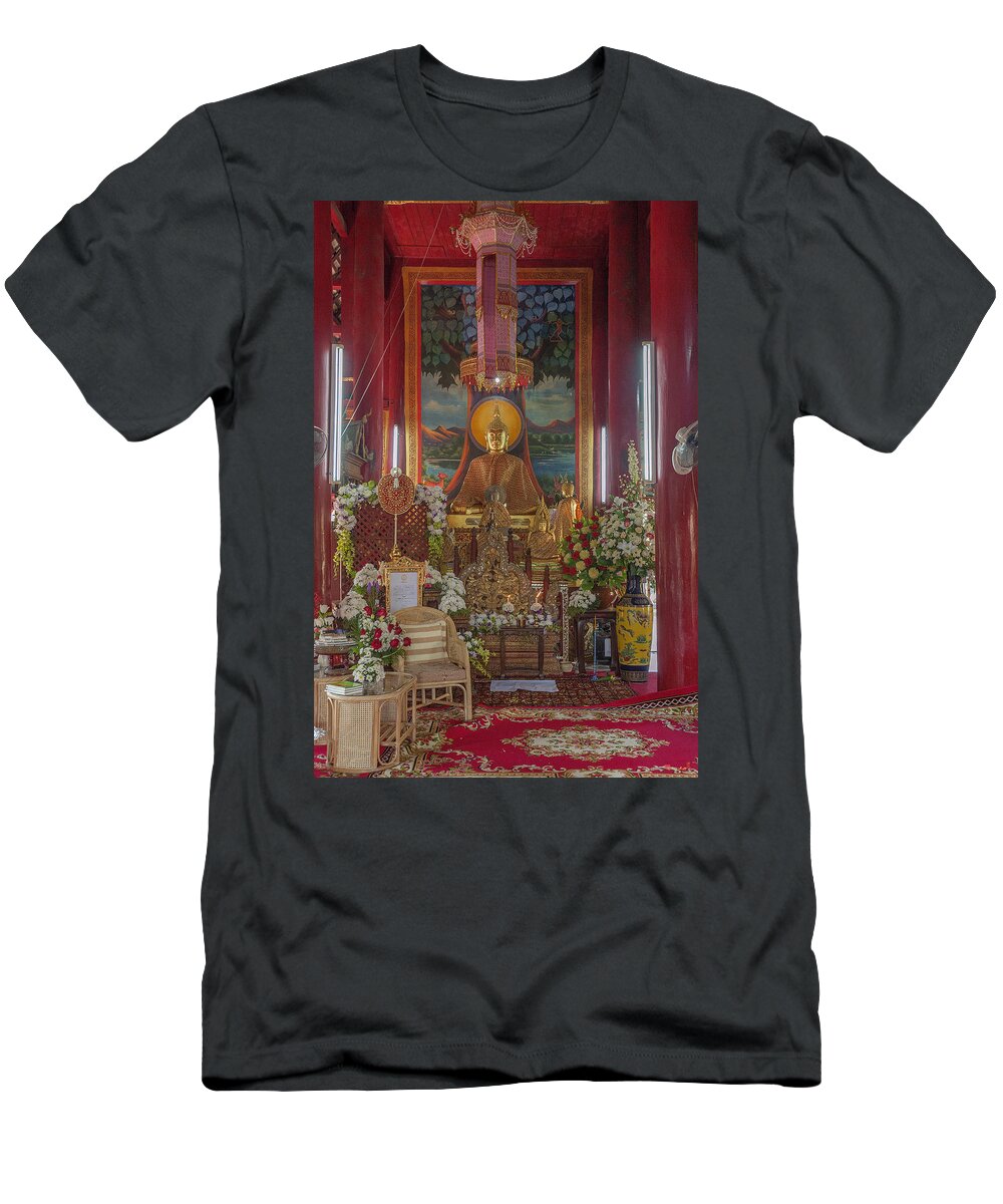 Scenic T-Shirt featuring the photograph Wat Chedi Liem Phra Wihan Buddha Image DTHCM0827 by Gerry Gantt