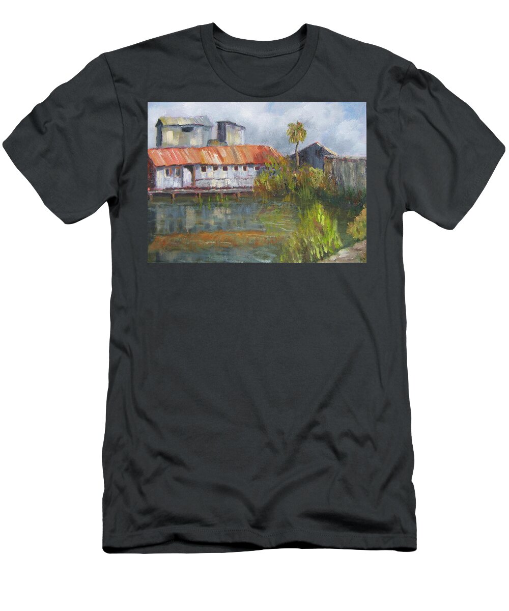 Oyster House T-Shirt featuring the painting Water Street Seafood by Susan Richardson